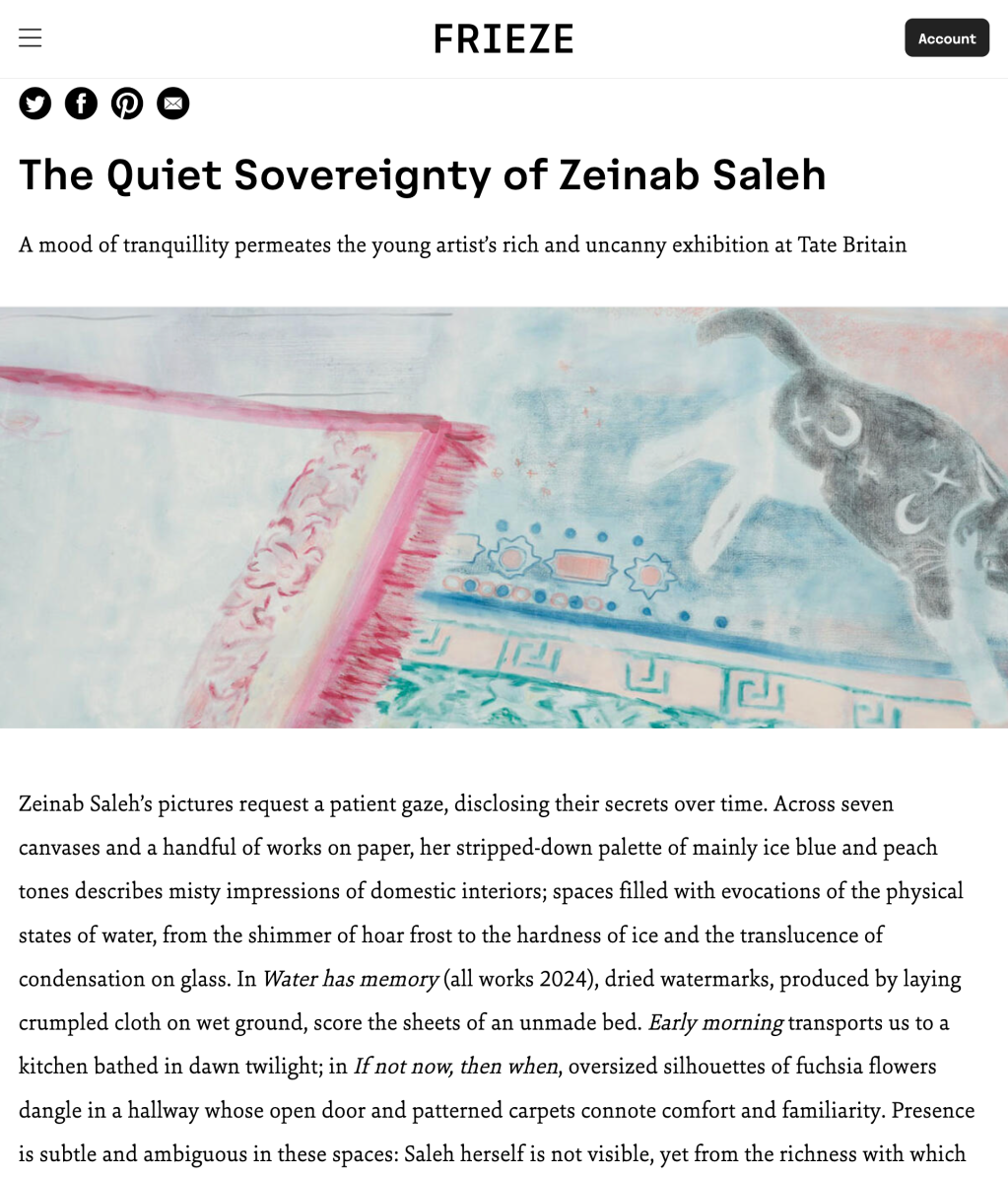 Review: Zeinab Saleh — Art Now at Tate Britain